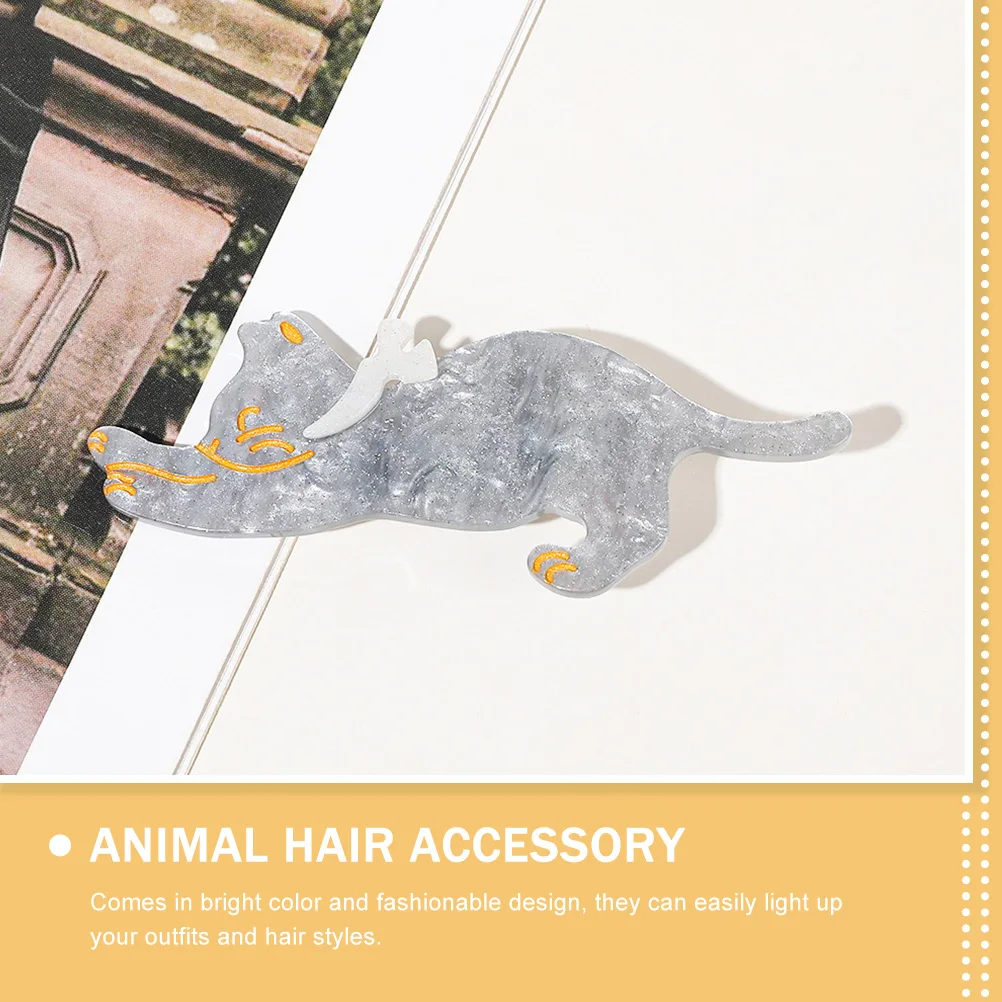 

3 Pcs Hair Accessories for Girls Cat Hairpin Bangs Clip Barrettes with Design Mini Clips Women Child