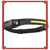 24-Hour Delivery Silicone Sensor Headlight Type-C Rechargeable White Light Outdoor Running And Fishing Cob Headlight