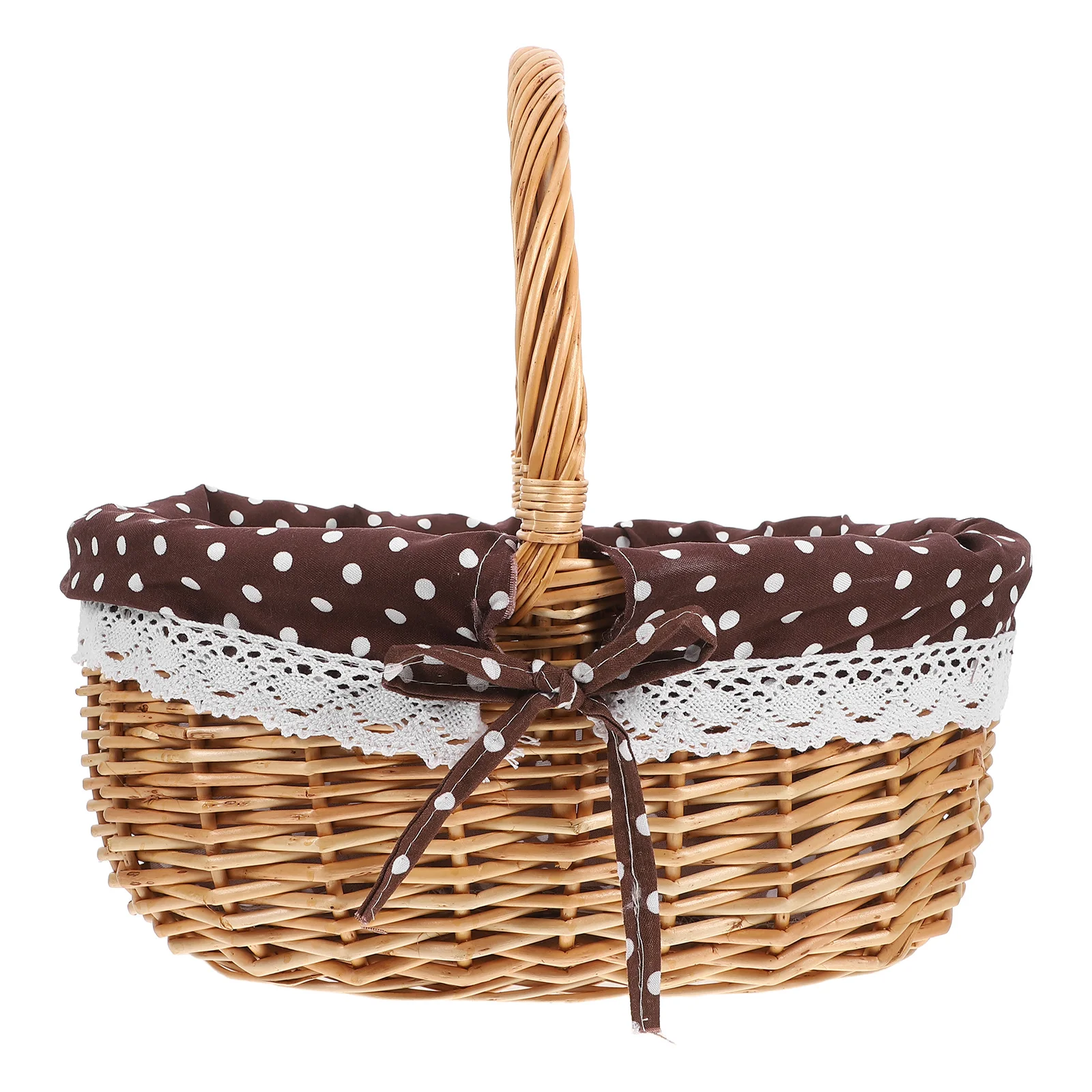

Rattan Storage Basket Bread Container Food Containers with Lids Box Gift Fruit Wooden Child