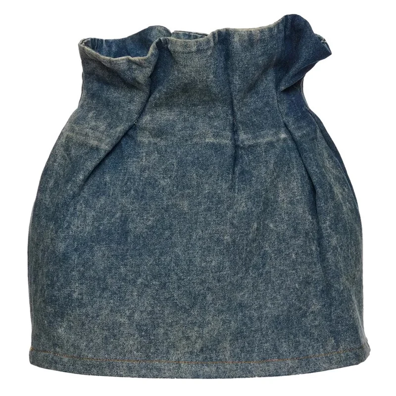 women's skirt New high waisted slim fit mini pants for summer 2026 Retro pure cotton women's half skirt short skirt denim skirt