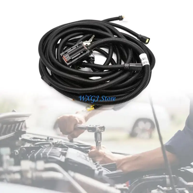 

37JE Automobile Emergency Cable Auto Power Cable Harness 5m Length with Electronic Ignition Plug Reliable Accessories