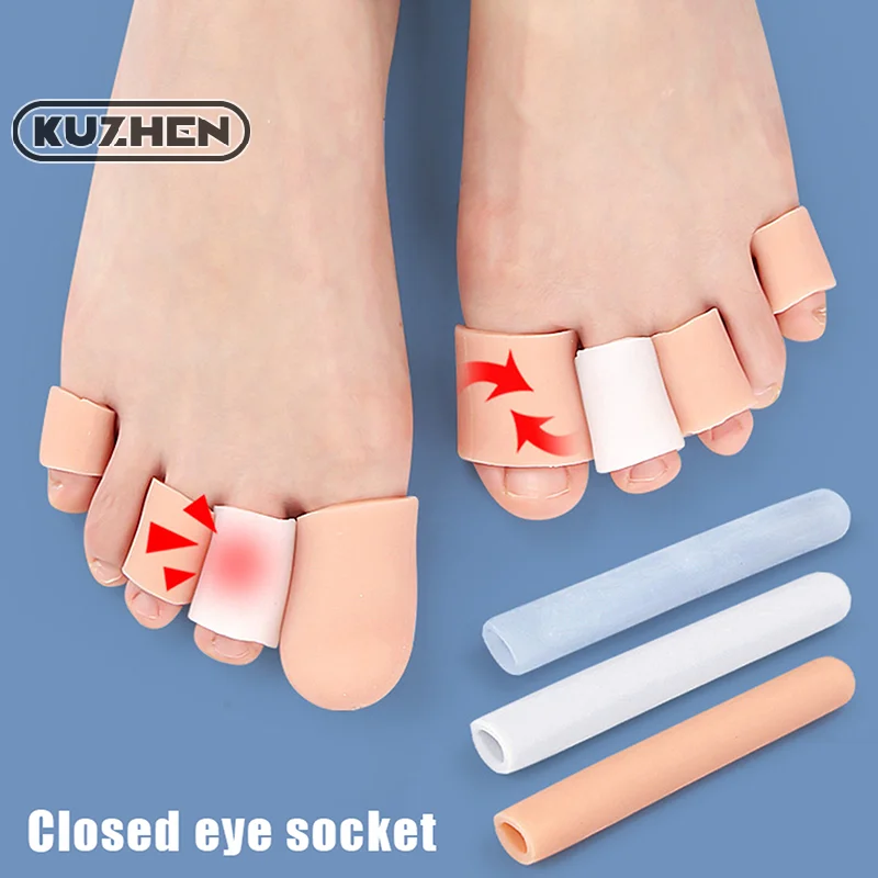 1Pcs Gel Toe Separator Finger Protector Silicone Toe Cushion Tubes Sleeves For Bunion Corns Blisters Calluses Foot Care Tool