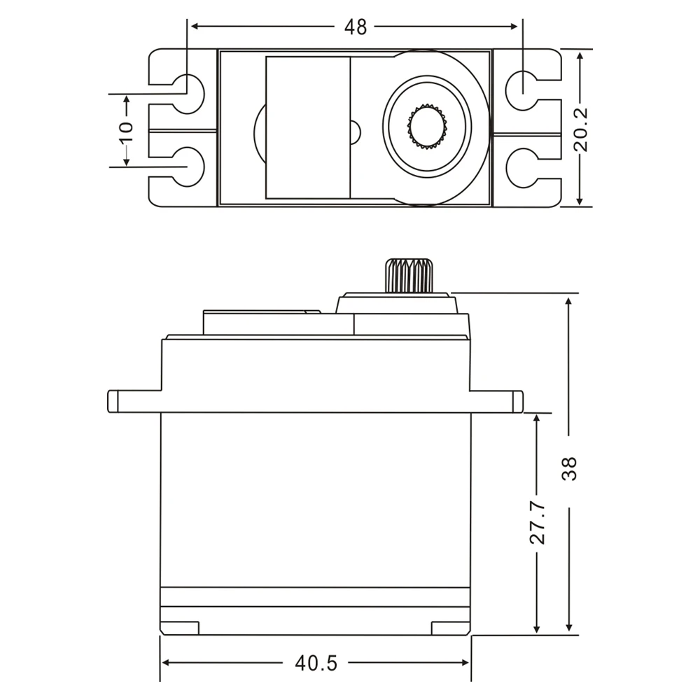 JX-Servo PS-4806HB PDI-4806HB, Motor estándar de engranaje de plástico de 6,2 kg para coche 1/10 1/8 RC, barco, ala fija, camión, Buggy, helicóptero