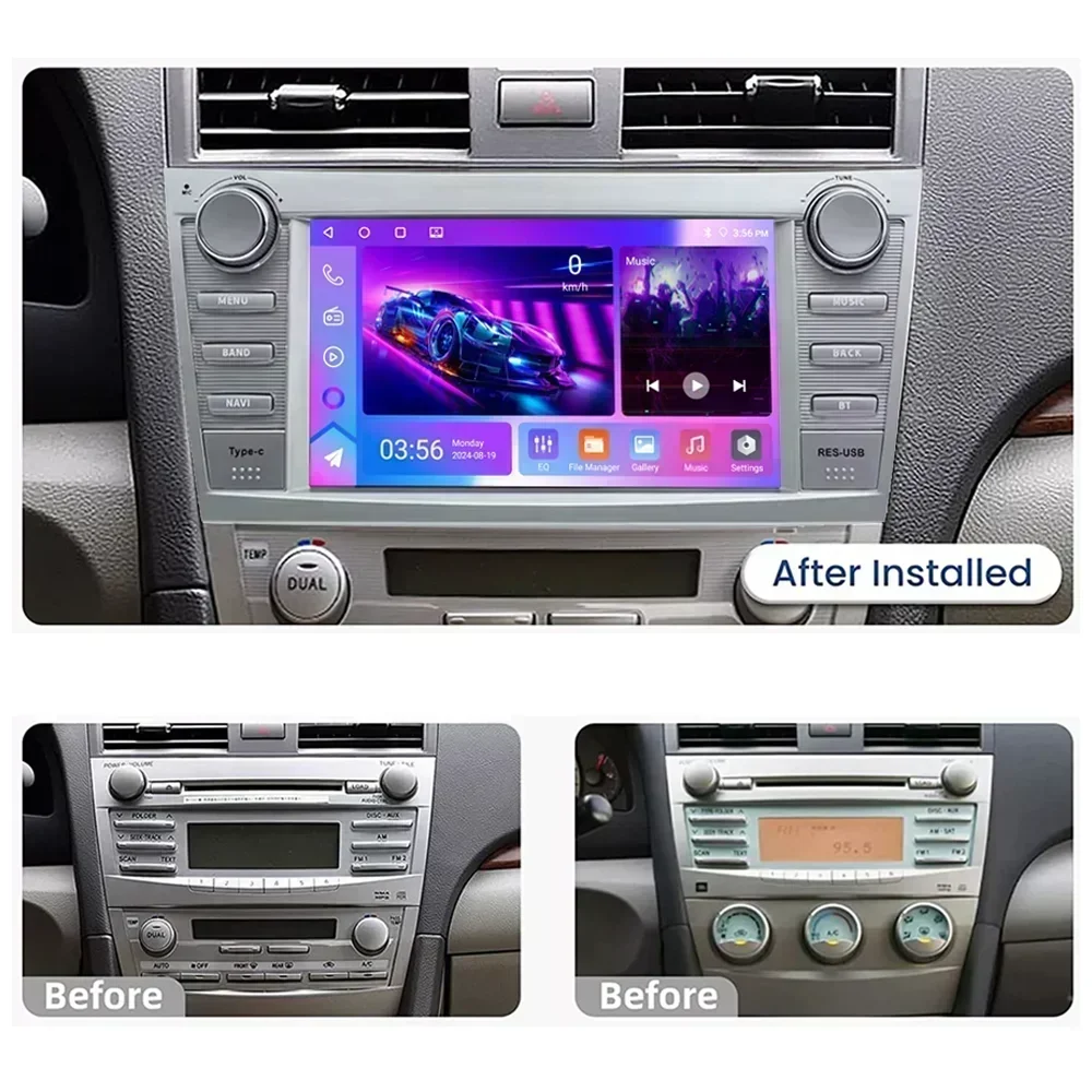 Android 13 Car Radio for Toyota Camry Aurion 2006- 2011 8 Inch HD Touch Screen Auto Stereo Wireless CarPlay GPS Navigation