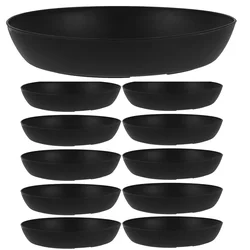 20Pcs Black Plastic Plant Saucer Water Drainage Tray Garden Supplies Pot Trays Holders Flower Pots Round Shaped Plant Trays