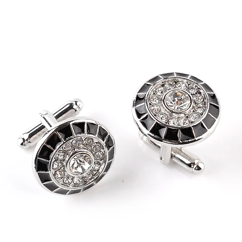 1Pair Fashion Round Shaped Cufflinks for Men Women Trendy Round Shape Men Wedding Party Jewelry Accessories Party Gift 2024