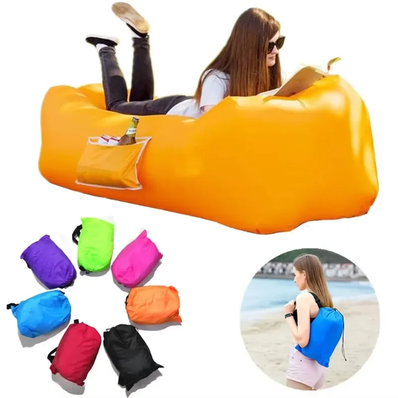 

New Design New Experience Breathable Inflatable Lounge Chair Beach Air Chair Camping Hiking Lazy Inflatable Sofa
