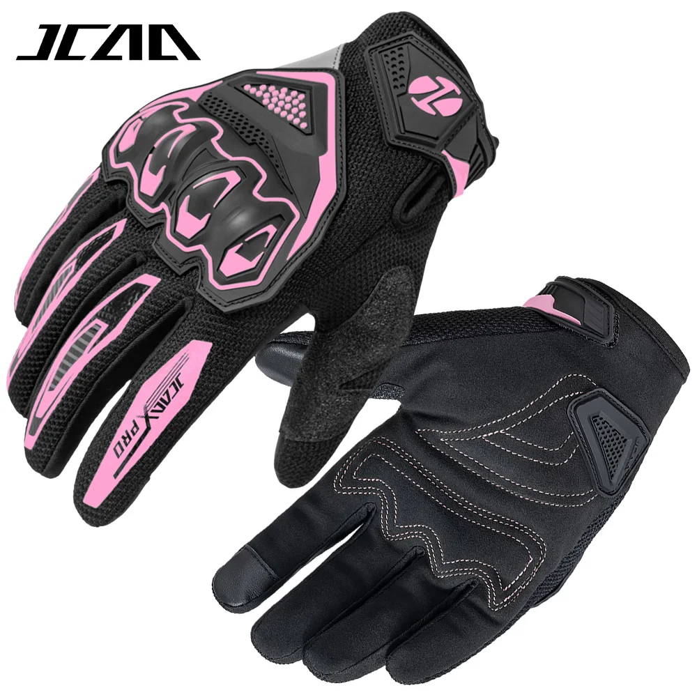 

Lady Pink Motorcycle Gloves Women Men Summer Mesh Breathable Motocross Motorbike Moto Racing Gloves Touch Screen Gloves