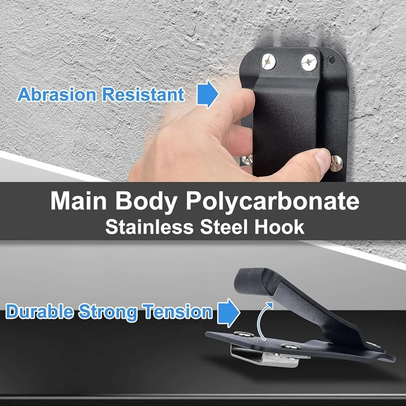 Soporte de cinta métrica para cinturón, Clip de cinta métrica de bajo perfil, cinturón de herramientas de hasta 2 pulgadas, accesorios de cinta, 2 paquetes