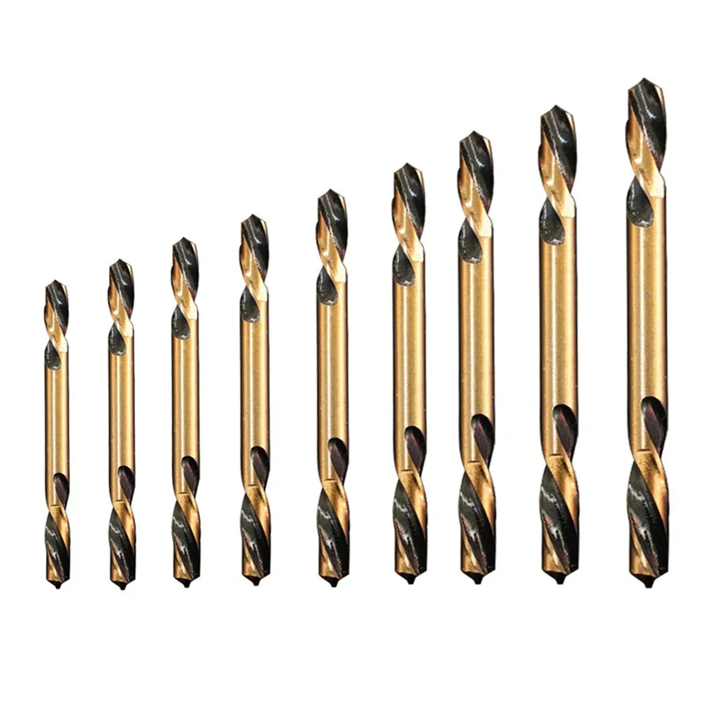 

5pcs HSS Auger Drill Bit Double-Headed Drill Bits For Metal Stainless Steel Wood Drilling 3.0-6.0mm Bench Drill Bit Power Tools