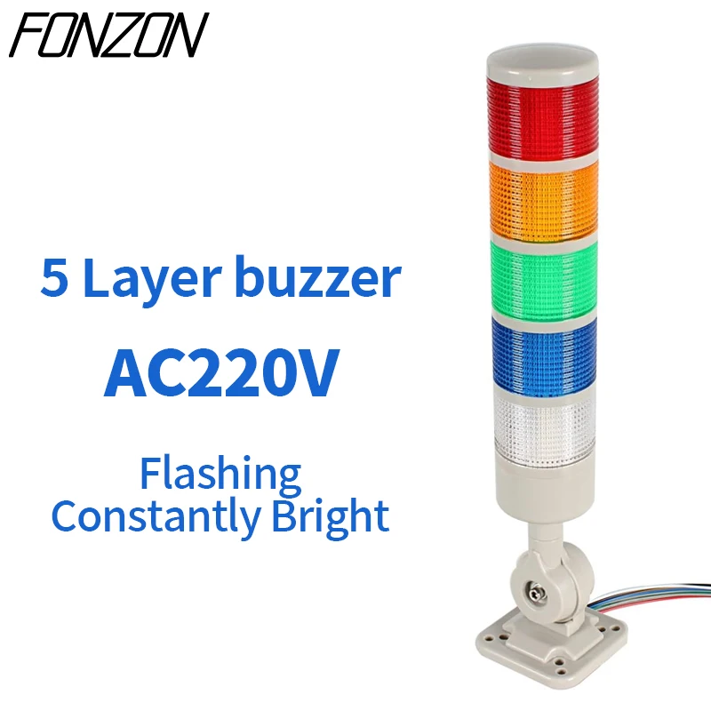 Led Signaaltoren Stack Lights CNC Machine DC12-24V AC220V Stabiel Knipperlicht Industriële Signaal Waarschuwingslichten Zoemer - afbeelding 1