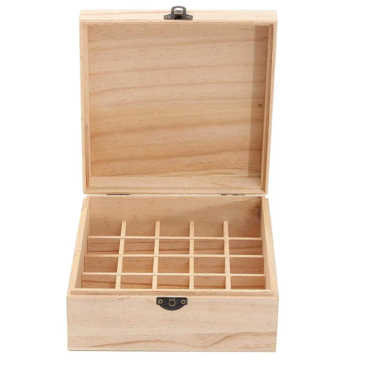 25 Slots Wooden Essential Oil Bottles Aromatherapy Container Carry Organizer Storage Box