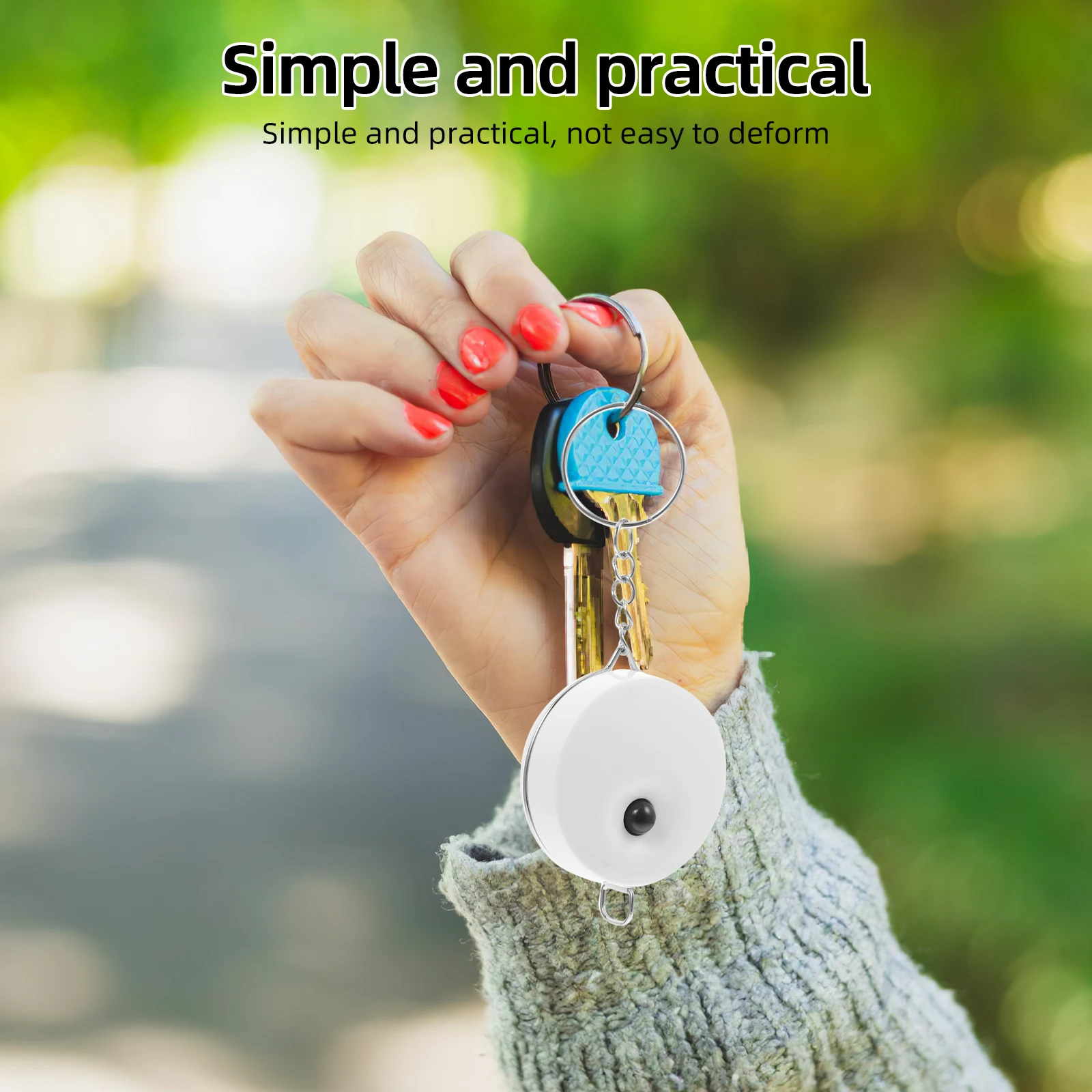 

Candy Colored Key Chain Retractable Tape Measure 1.5m Soft Portable Body Measurement Sewing Accessory Cute Design