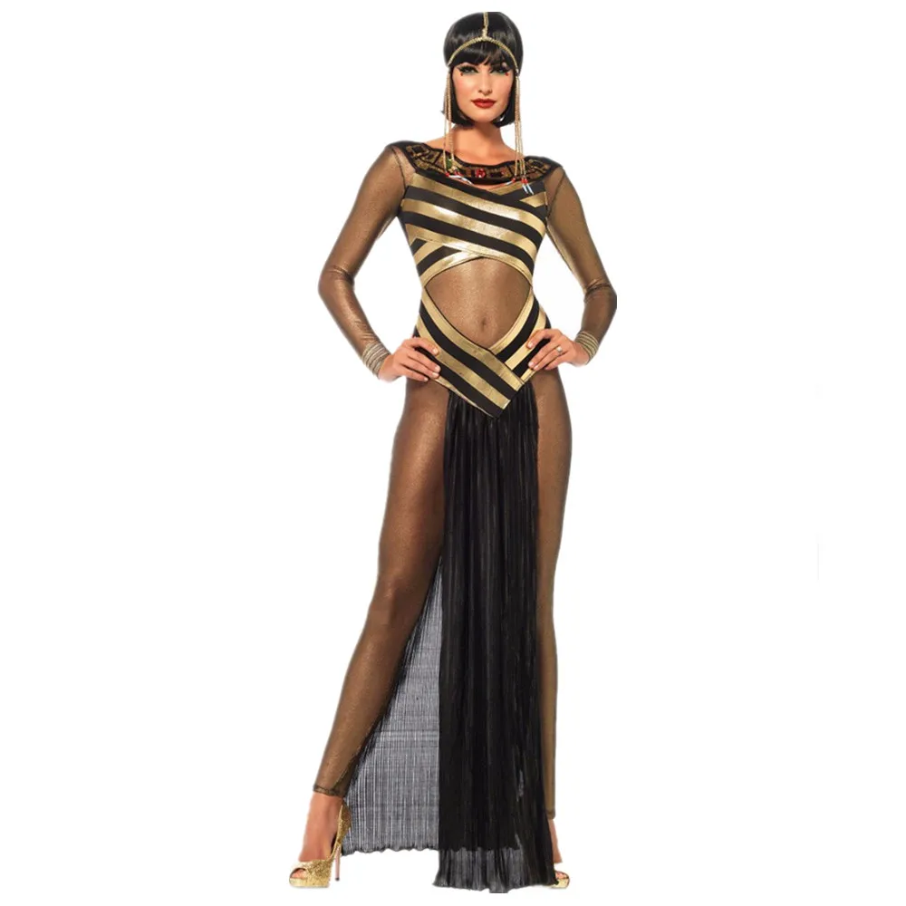 أزياء كليوباترا الملكية في العصور الوسطى لحفلة الهالوين فرعون مصري قديم مصر فستان الأميرة الفاخرة
