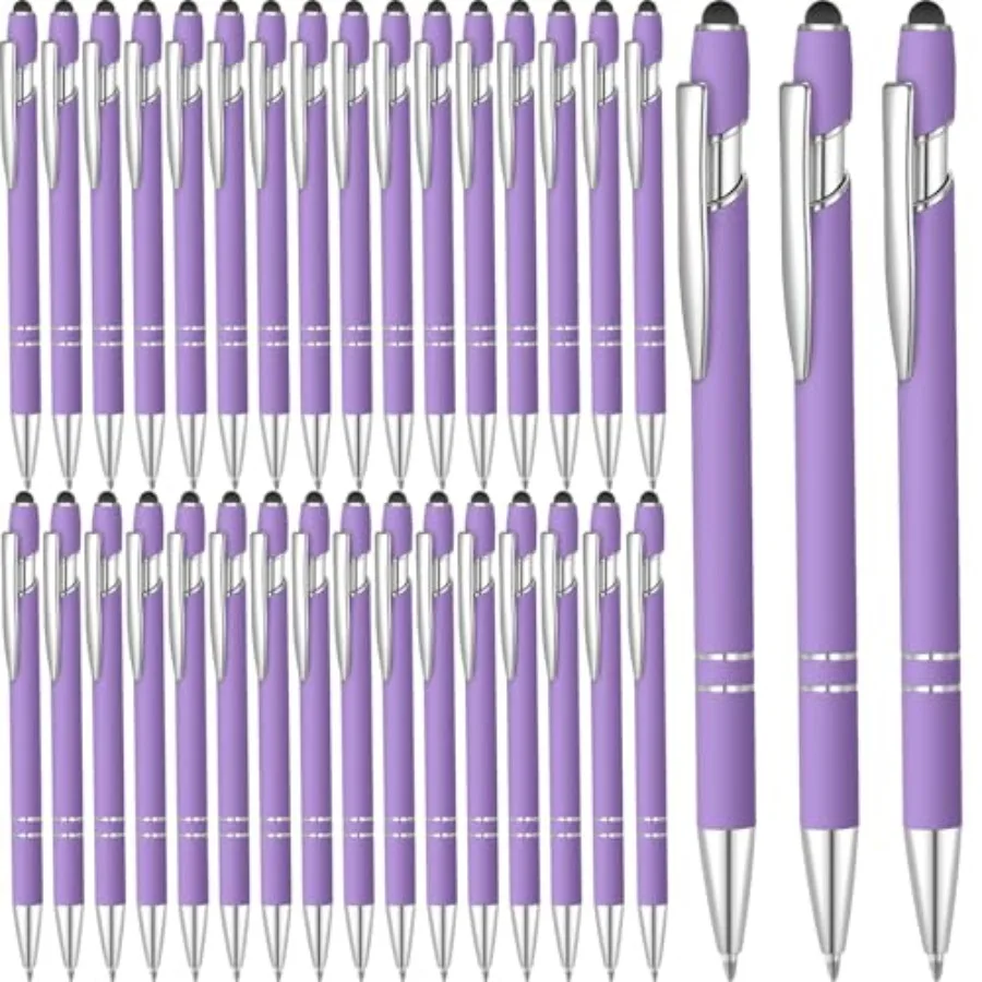 

100 Pcs Ballpoint Pen with Stylus 2 in 1 Ballpoint Pen for Touch Screens 2 in 1 Thank You Pen Gift for Colleagues Coworker Offi