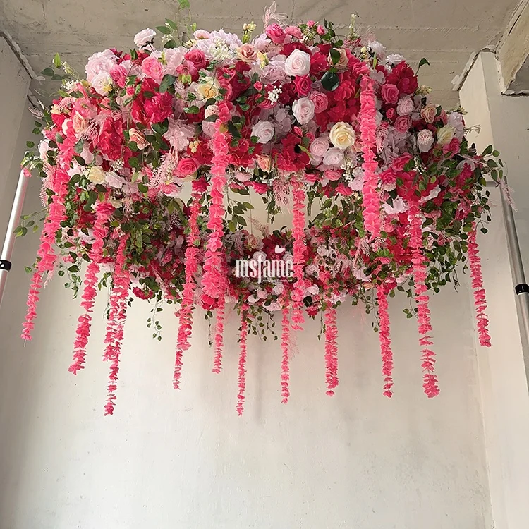 

Wholesale Ceiling Hanging Artificial Flower Decor Spring Giant Wedding Flowers Arrangements