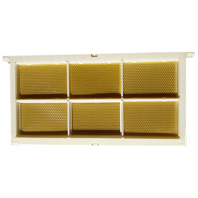 

Complete Combhoney Cassette Kit, 1 Plastic Frame with 6 Clear Transparent Cassette Boxes, Clear Comb Honey Storage