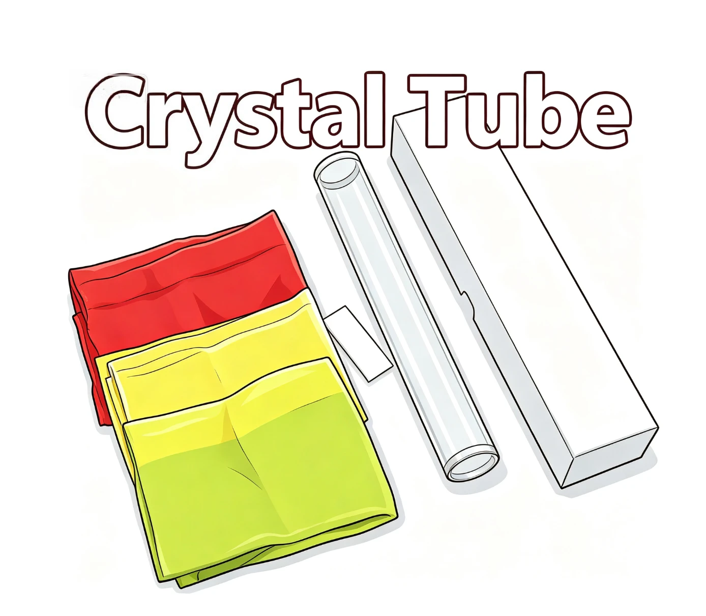 The Crystal Tube With Silk/Silk Blow PVC Tube Scarve Linking Magic Tricks Stage Illusion Accessories Props Gimmick Props