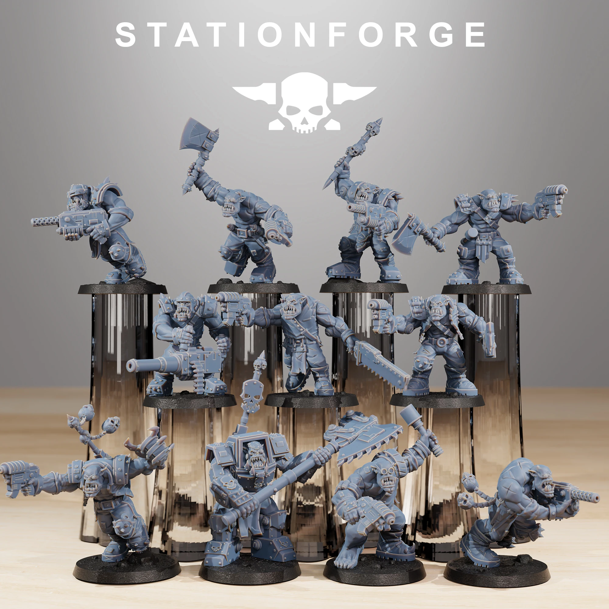 

40k compatible paintable miniature-Orc Boyz-ABS resin material miniature-Tabletop Wargame Accessories