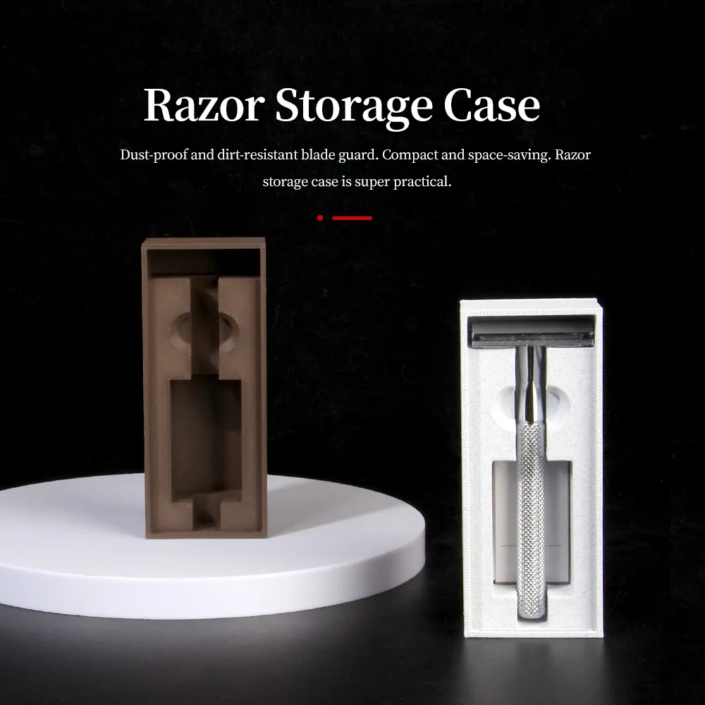 Razor Storage Box, Durable Travel Case, Suitable for Razors and Accessories, Perfect for Storing Men's Shaving Kits, a Must-Have for Travel, Made of Pla Material