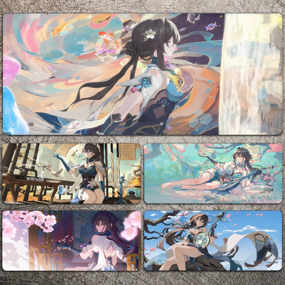 

Ruan Mei Honkai Star Rail Mousepad Mousepad Large Gaming Mouse Pad LockEdge Thickened Computer Keyboard Table Desk Mat