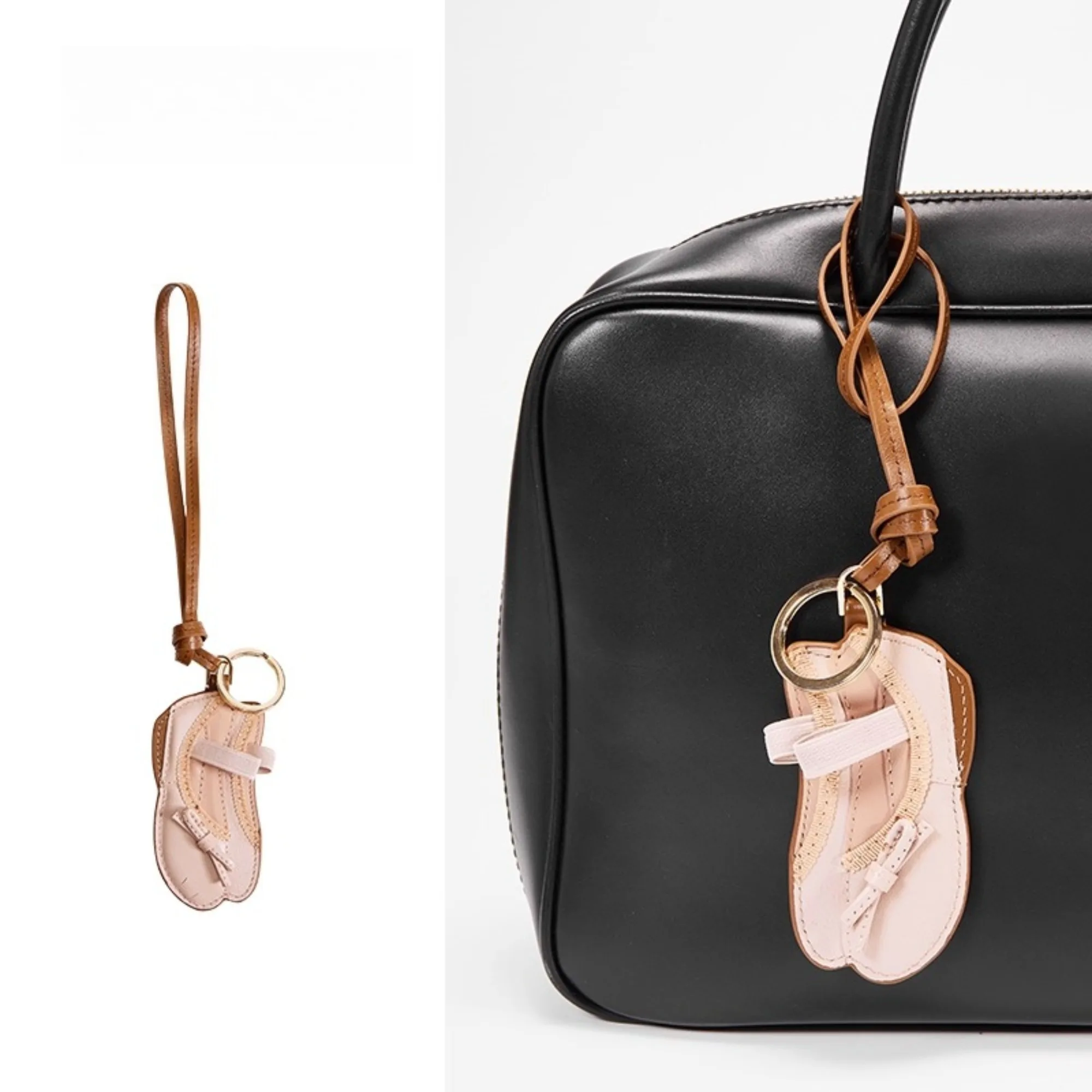 

Роскошный кожаный брелок для синей рубашки, зеркальный кулон для сумок, одежды, модный аксессуар