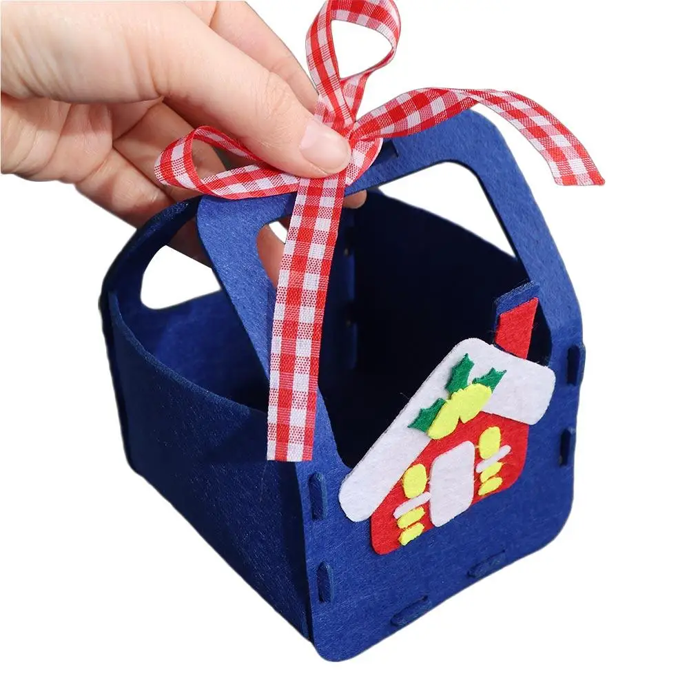 Christmas Tree Christmas Candy Bag Snowman Father Christmas DIY Christmas Bag Toy Handbag Materials Kits Portable Elk Handbag