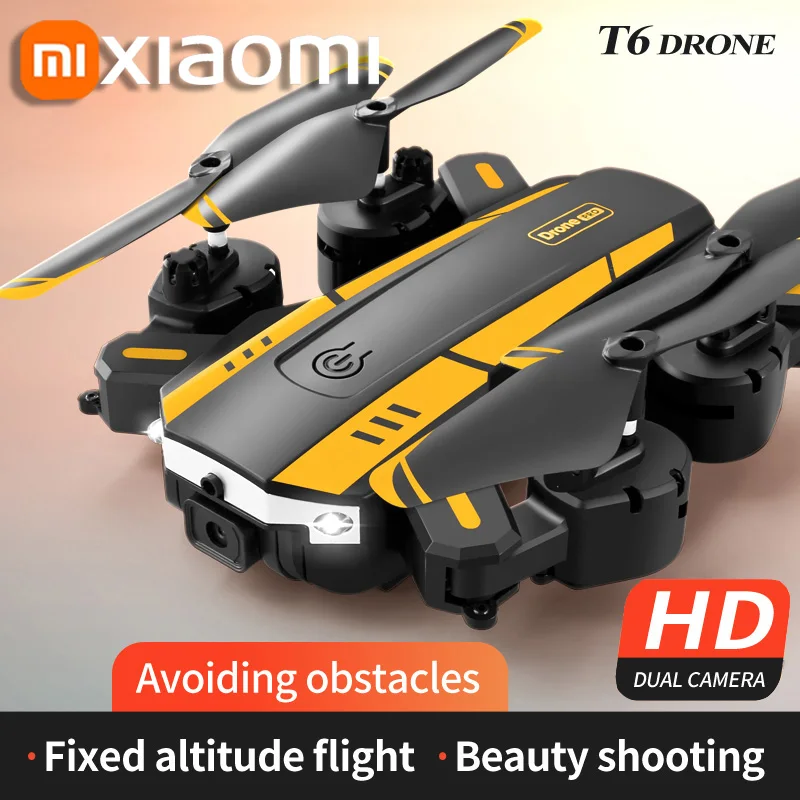 Xiaomi-Drone T6 professionnel, caméra GPS 8K HD, évitement d\'obstacles, photographie aérienne, flux optique, quadrirotor pliable, jouet cadeau