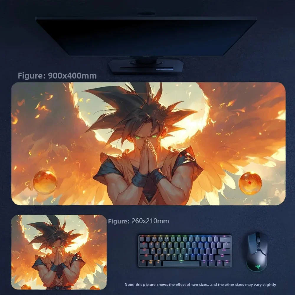New Boys High Quality Non-slip Gaming Keyboard Pad Decorative Table Mat Cartoon Animation Dragon Ball Printing Leather Mouse Pad