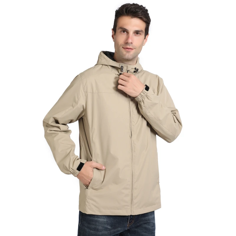 Chaqueta de exterior para hombre, cortavientos deportivo impermeable a prueba de viento, chaqueta con capucha para primavera y otoño, novedad de 2022