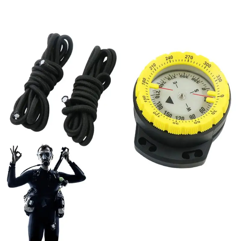 

Kayak Compass Water Resistant Underwater Dive Compass With Rope Water Sports Glowing Compass With Side Window Scuba Diving