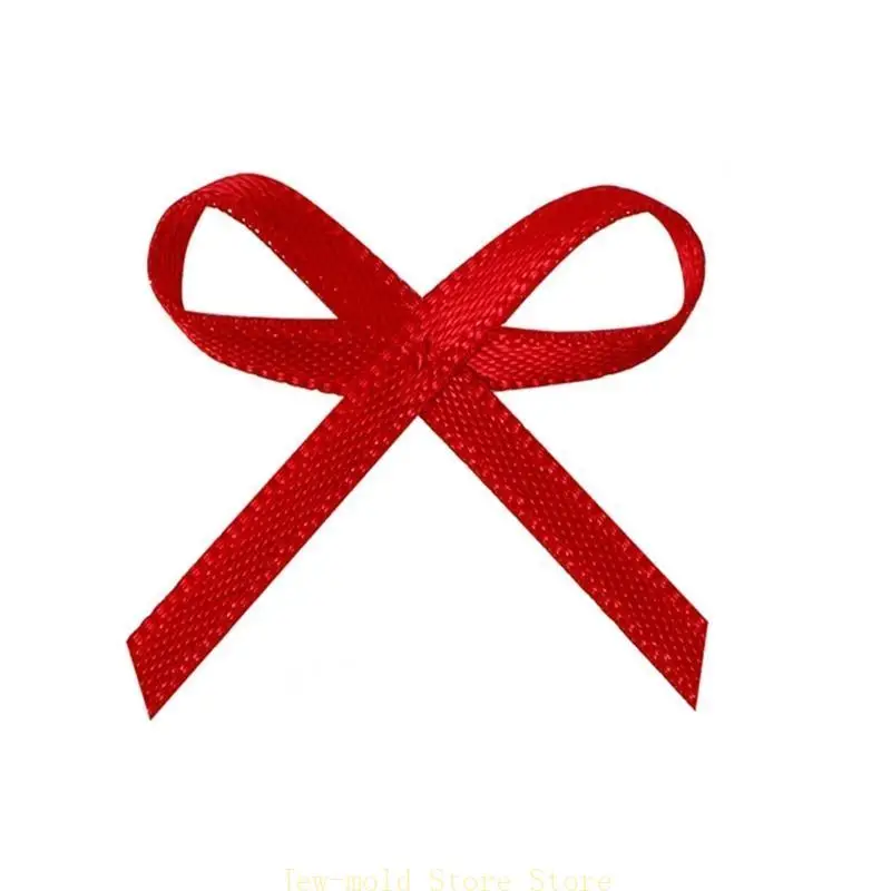 

C71B 200Pieces Gift Wrapping Ribbon Bowknots DIY Craft Satins Ribbon Bows Valentine