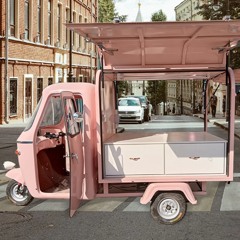 COGSUN New Design Ice Cream Kiosk Fast Food Vending Cart Hot Dog Taco Food Truck Mobile Kitchen Trailer