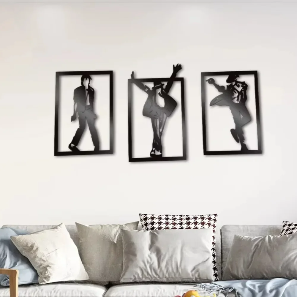 

Dance Metal Wall Art Sign Farmhouse Hanging Decor Black Cutout Plaque Living Room Bedroom Office Home Wall Decoration Piece