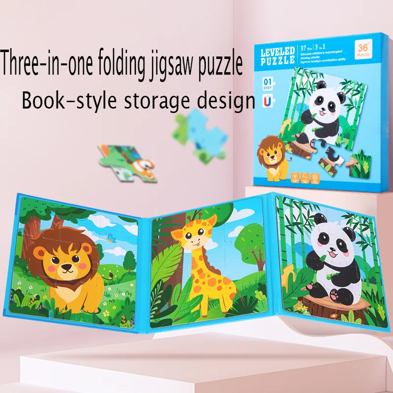 

Magnetic jigsaw puzzle toys, forest animal traffic dinosaur jigsaw puzzle toys. Exercise recognition ability, gifts.