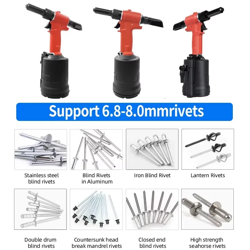 

【From China】Easy Operation RL-2025 Pneumatic Rivet Powerful Pull Force Air Riveter f for Large Format Structural Rivets