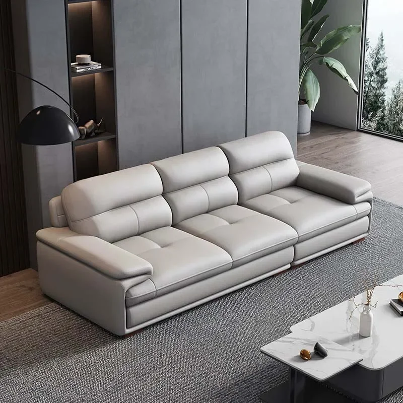 Home Furniture Living Room Sofa Furniture Leather Corner Sofa Set Living Room Modern Sectional Sofa Set With Ottoman