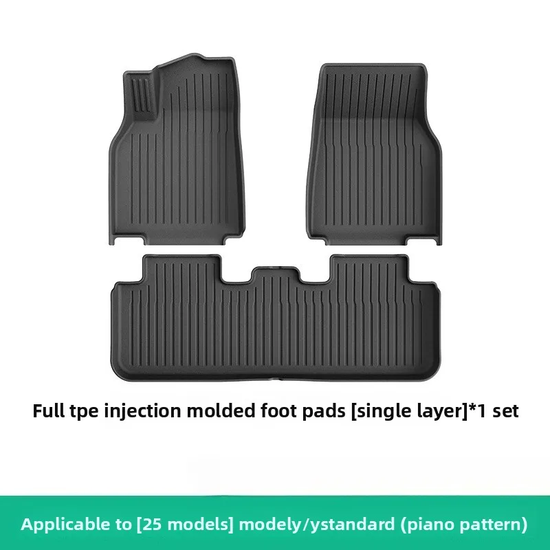 Custom For Tesla Model Y/ Y Standard 5-Seats 2025 Waterproof 3D All Weather TPE Car Floor Mats Anti Slip Car Accessories LHD/RHD