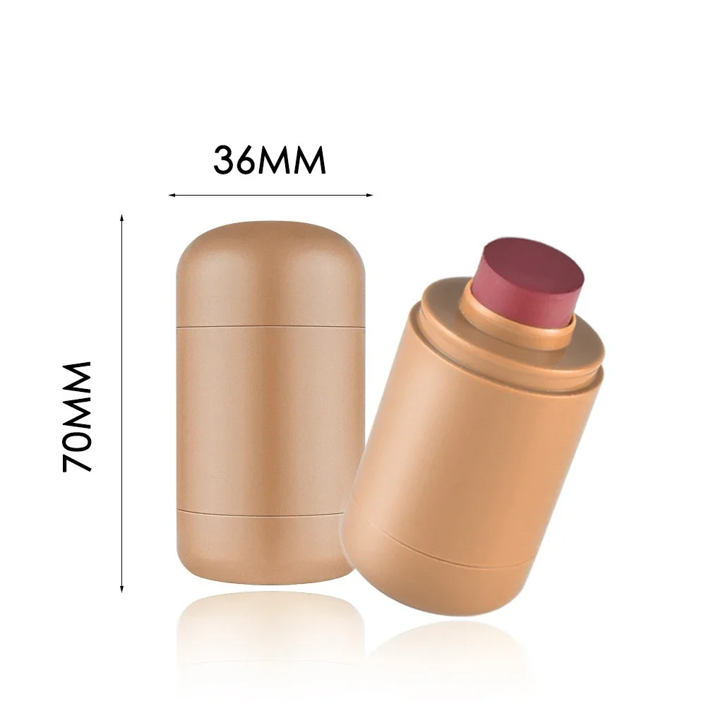 10g Etichetta privata Blush Stick Logo personalizzato Fard tascabile Labbra Guancia Contorno a doppio scopo Pigmento opaco naturale Trucco viso sfuso