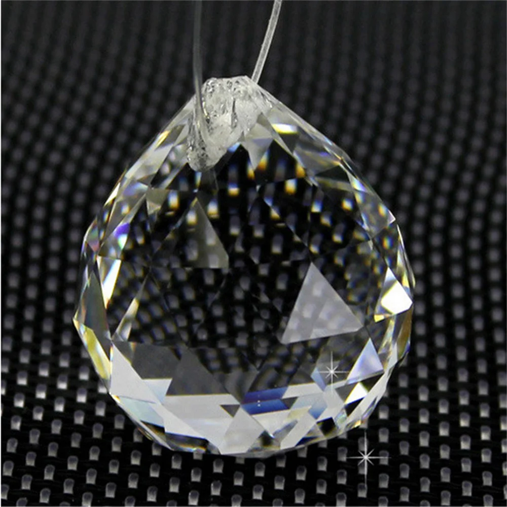 1/10pcs Clear Crystal Hanging Ball Glass Prism Feng Shui Faceted Ball Sun Cather For Chandeliers Part Wedding Room Decoration