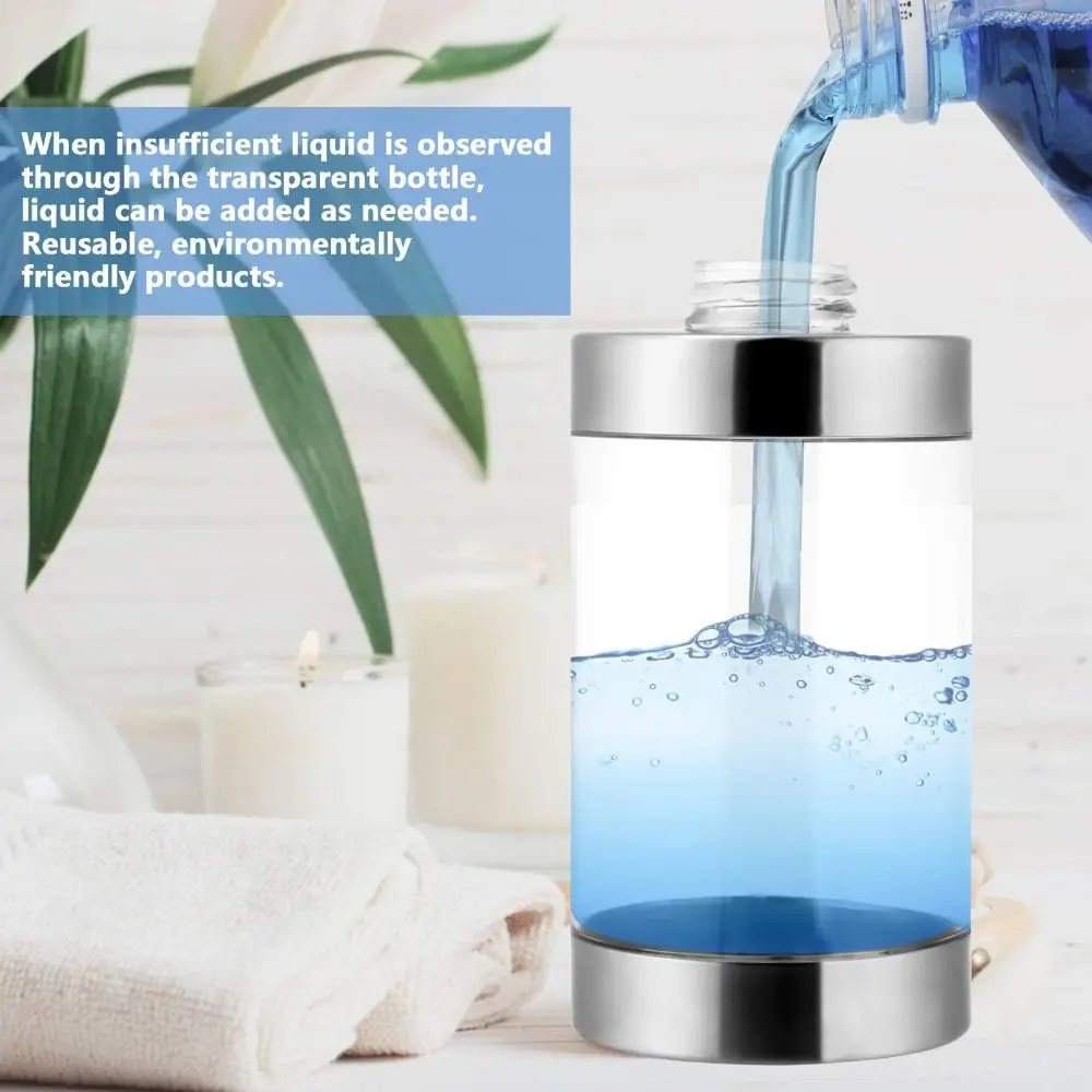 

350ml Capacity Hand Sanitizer Dispenser Press Type Manual 304 Stainless Steel Shampoo Dispenser Manual Pump Transparent