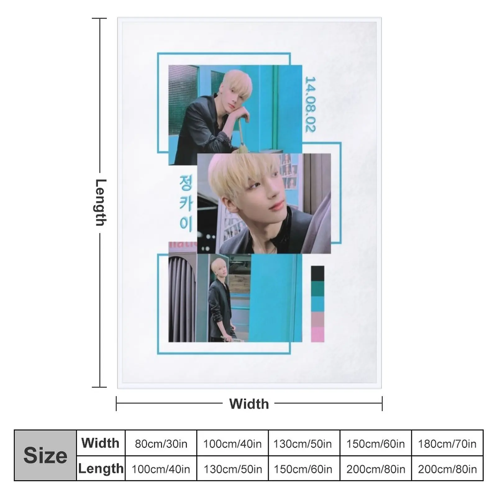 New TXT Huening Kai FREEZE Concept Collage Throw Blanket Hairy Blanket Stuffed Blankets Blankets For Sofas fluffy blanket