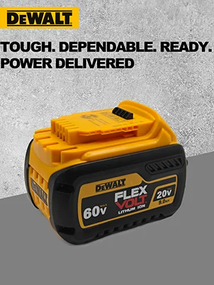 Baterai Dewalt FLEXVOLT Asli DCB609 20V/60V Max 9Ah Lithium Ion Isi Ulang Pengganti untuk Set Peralatan Listrik Tanpa Kabel