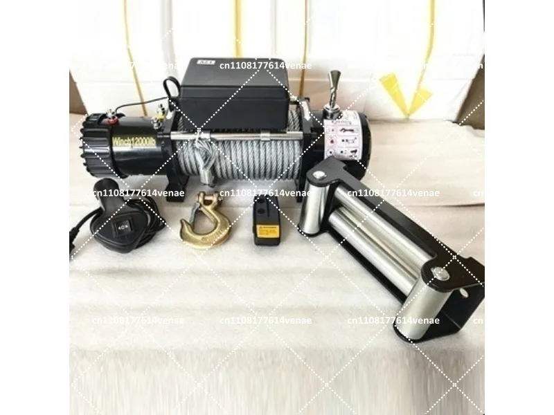 12V 24V 48V 12000 lb Steel Cable Winch for Off Road Truck Trailer Recovery
