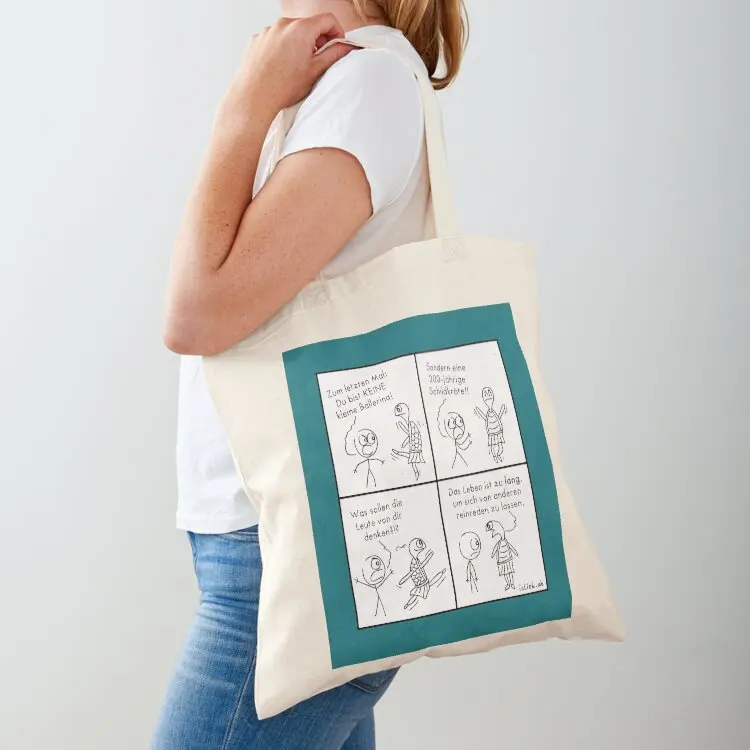 Ballerina loves comics Tote Bag shopping bag logo Gift bag sac pour femme