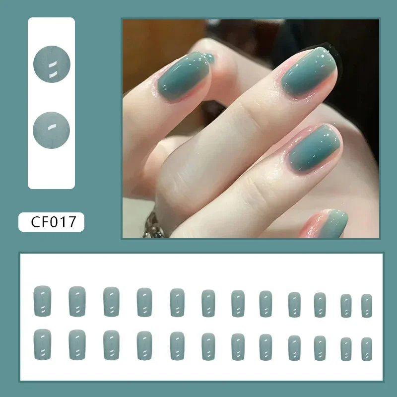 24pcs/set Fehér Design cserélhető Állóképes Ál- nails Közeg stv Euró szögletes Fehérneműs szekrény -en Köröm Narancs Bronzszínű Csiszolt üveg Bűvészkellék Köröm tipped