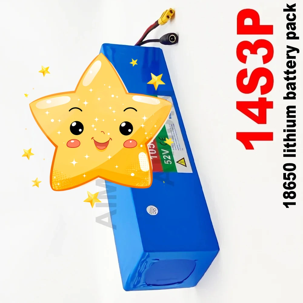 

Аккумулятор 52 В 18650 Литий-ионный аккумулятор 10500 мАч с BMS, аккумулятор 14S3P, для различных электронных устройств и транспортного оборудования