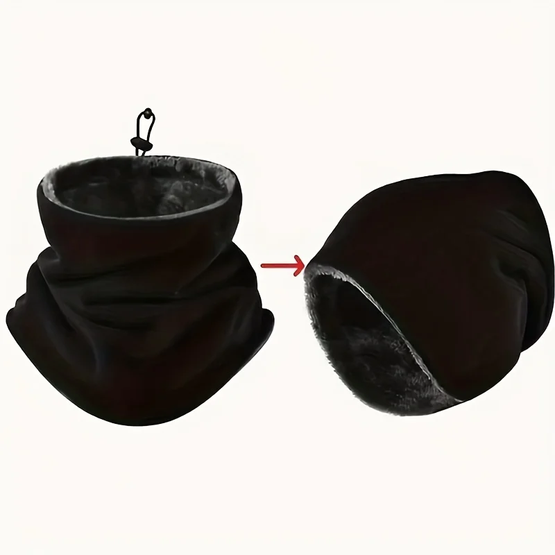 Robuste Thermo-Sturmhaube für Herren – winddichtes Fleece-Futter und atmungsaktive Halsmanschette zum Skifahren, Radfahren, Motorradfahren – Detail 6