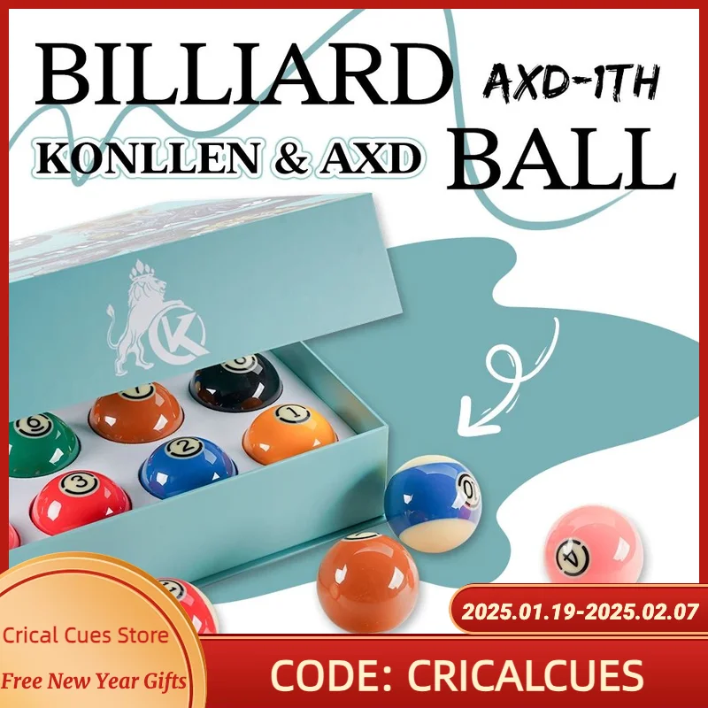 KONLLEN Pool Balls 57.2mm Resin Balls Set 2-1/4