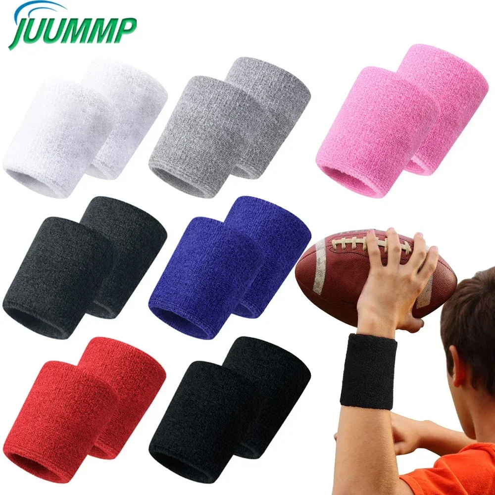 1Pcs Sports Wristbands Football Wrist Sweatbands for Kids Women and Men Sweat Band for School Students Tennis, Basketball, Golf